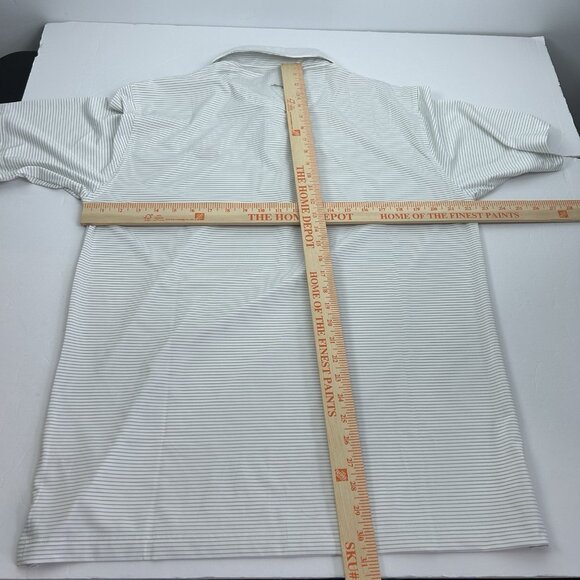 Onward Reserve Mens L Mizzou Tigers White Gray Stripe Polo Shirt New Missouri - Picture 10 of 10
